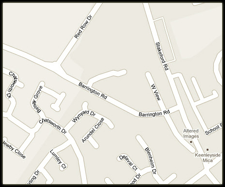 Map to Ayton Autos - Barrington Road, Bedlington Station.